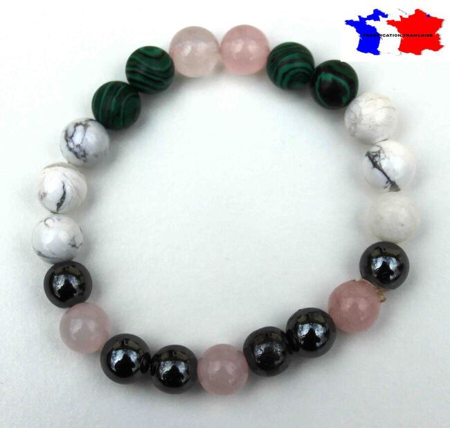 Bracelet artisanal en pierre naturelle pour aider au sommeil