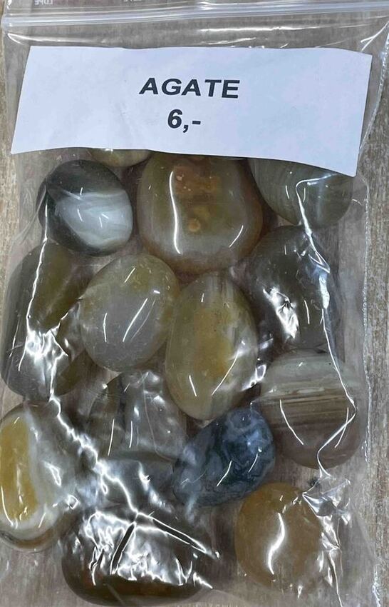 Lot de pierre roul&eacute;e Agate au poids