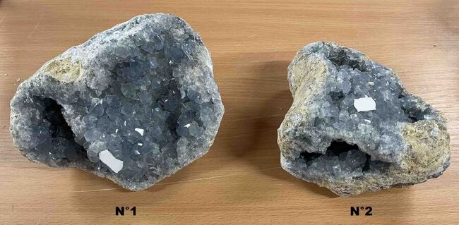 G&eacute;ode de c&eacute;lestite ou c&eacute;lestine brute