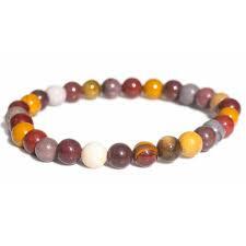 Bracelet 8mm en Moka&iuml;te en pierre naturelle de fabrication artisanale