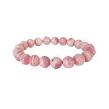 Bracelet 8mm en Rhodocrosite en pierre naturelle de fabrication artisanale