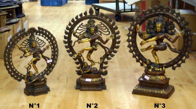 grande roue de shiva nataraja en bronze moulé