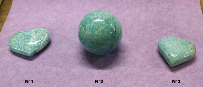 AMAZONITE en boule ou en coeur, pierre et mineraux