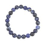 Bracelet 8mm de Sodalite en pierre naturelle de fabrication artisanale