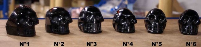 petit cr&acirc;ne en obsidienne