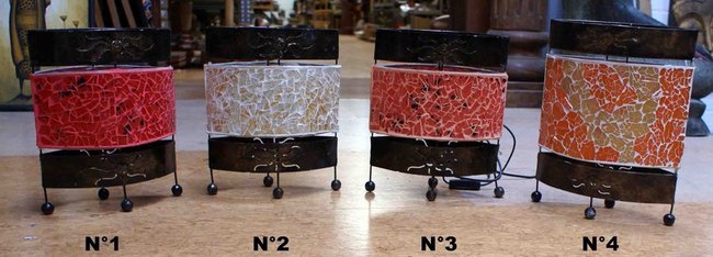 lampe d'ambiance en mosa&iuml;que de verre