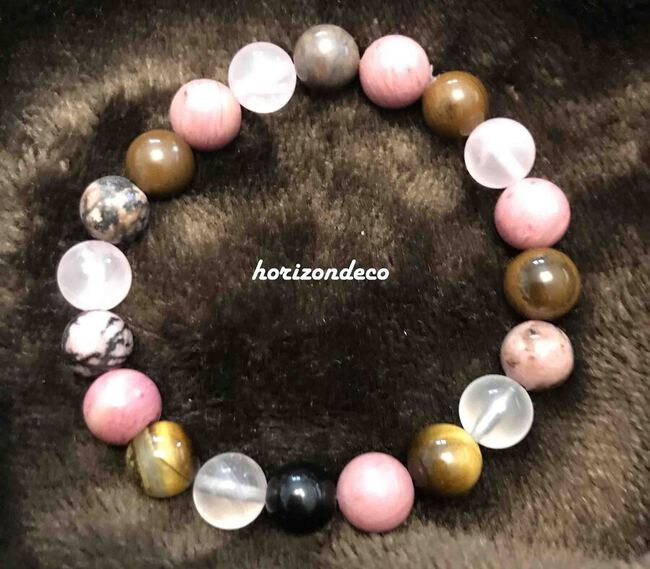 Bracelet artisanal en pierre naturelle pour l'amour et l'amour de soi