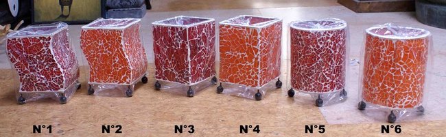 petite lampe en mosa&iuml;que de verre