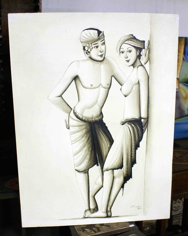 grand tableau peint sur toile