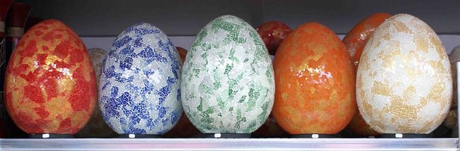 lampe oeuf en mosaïque - lampe d'ambiance