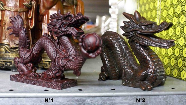 figurine dragon en résine. staute dragon en resine