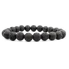 Bracelet 8mm en pierre de lave naturelle de fabrication artisanale