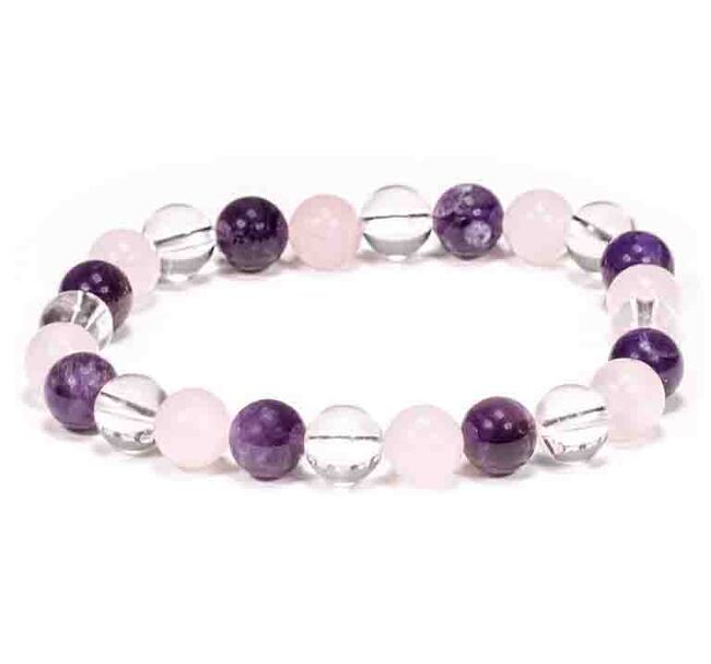 Bracelet 8mm du triangle d'or en pierre naturelle de fabrication artisanale