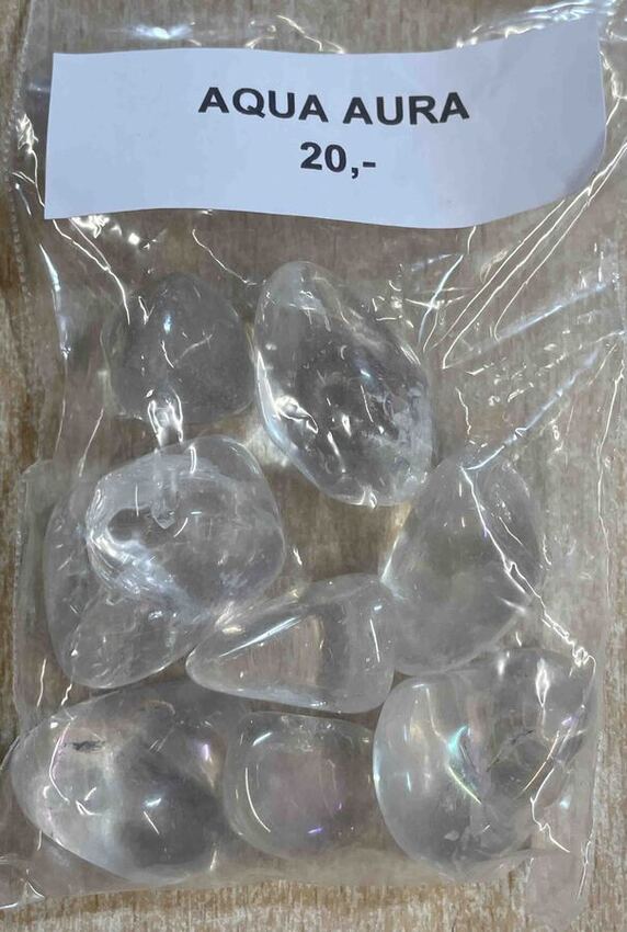 Aqua aura en pierre roul&eacute;e au poids