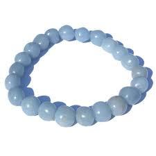 Bracelet en Ang&eacute;lite en pierre naturelle de fabrication artisanale