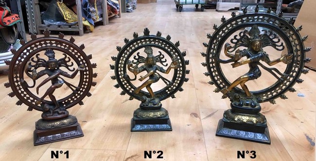 Grande roue de Shiva nataraja en bronze moulé