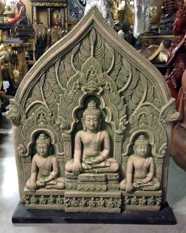 grand panneau mural en pierre de sable