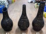Petit vase en terre cuite et mosaïque de verre