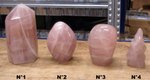 pointe en quartz rose pour lithothérapie
