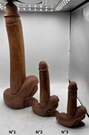 Grand et petit Phallus de Shiva en bois