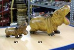 statuette de hippopotame en bois