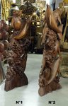 statue de dauphin en bois - tortue et espadon en bois