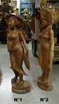 petite statue en bois - femme sculptée