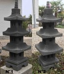 grande lampe Japonaise en forme de pagode &agrave; &eacute;tage