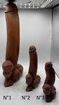 Grand et petit Phallus de Shiva en bois