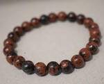 Bracelet 8mm en Obsidienne Mahoni en pierre naturelle de fabrication artisanale