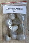 Lot de pierre roul&eacute;e Agate blanche au poids