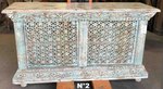 Meuble comptoir jali en bois de teck ancien