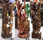 grande sculpture de sita en bois