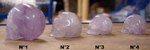 crâne d'améthyste sculpté pour lithotérapie
