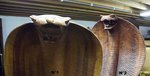 statue de COBRA en bois sculpté artisanalement en bois de suar par un artisan thaïlandais