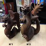 Petite statue de dragon d'eau en bois
