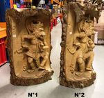 Statue de Hanuman en bois de croco ou panggal buaya
