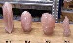grande pointe de quartz rose de Madagascar