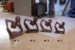 statue en bois abstraits