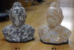 petite lampe d'ambiance à poser en fibre et mosaïque de verre