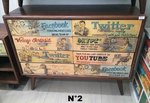 meuble commode en bois décoré à 6 tiroirs
