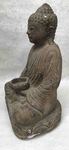 Petite statue de Bouddha porte bougie en pierre de lave reconstitu&eacute;e