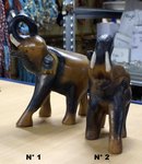 statue éléphant en bois la trompe levée