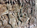 cadre sculpté d'une scène de sita et rama