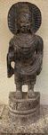 Grande statue de Bouddha debout en bois ancien