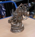 Ganesh à 5 têtes en bronze argenté