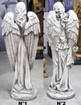 statue d'ange ail&eacute; en r&eacute;sine