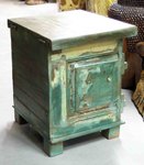 petite malle ou coffre en bois ancien de teck