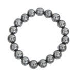 Bracelet 10mm en Hématite en pierre naturelle de fabrication artisanale