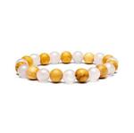 Bracelet 8mm de Palo Santo et Quartz rose de fabrication artisanale